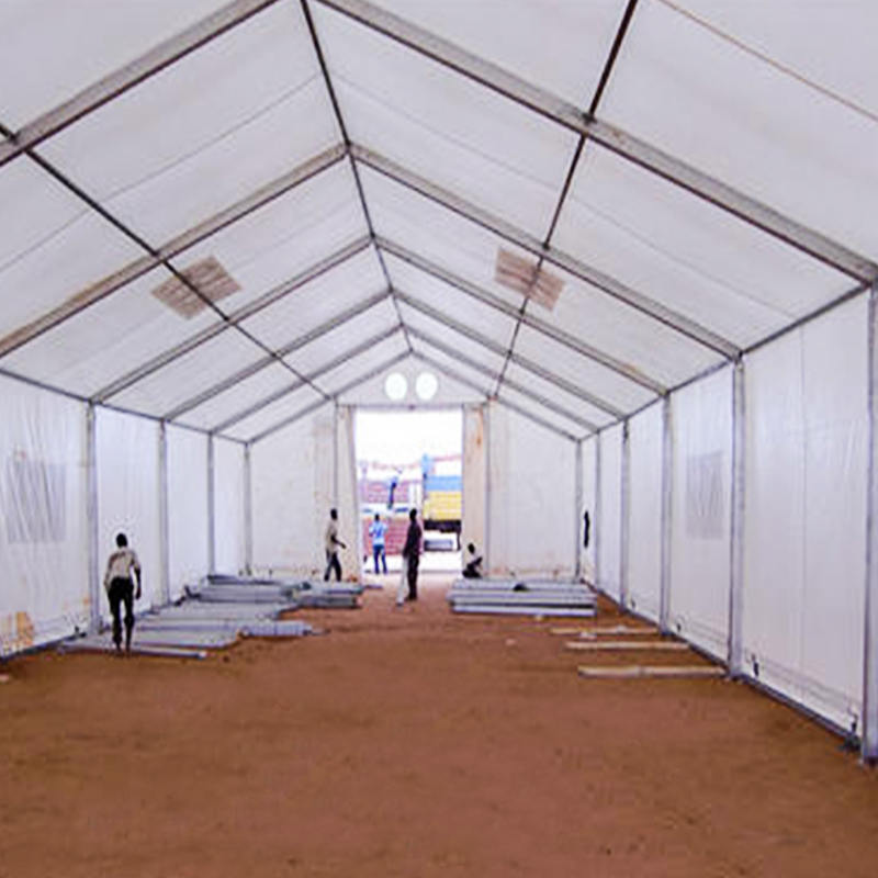 IFRC/ICRC/WFP/IOM Standard 10x32m holdbart fleksibelt lagringstelt Mobile Storage Units (MSU)