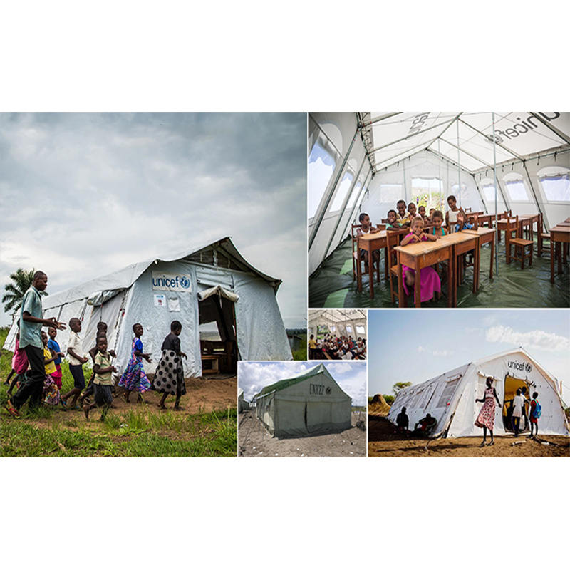 UNICEF Standard 24m² Multipurpose Telt Hub-telt med godt ventilasjonssystem