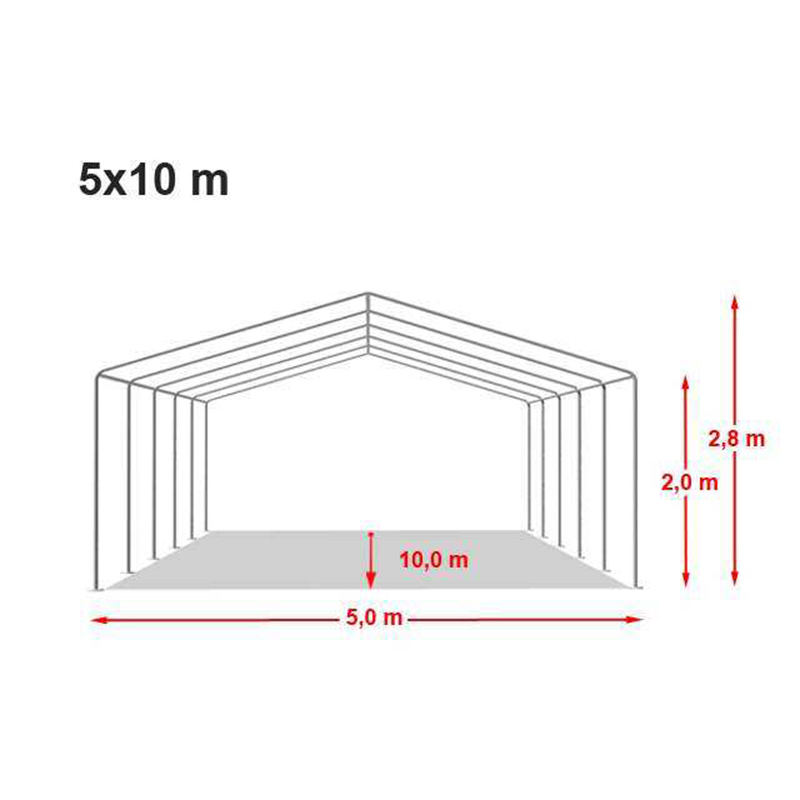 Økonomisk 5x10m PVC White Party Marquee
