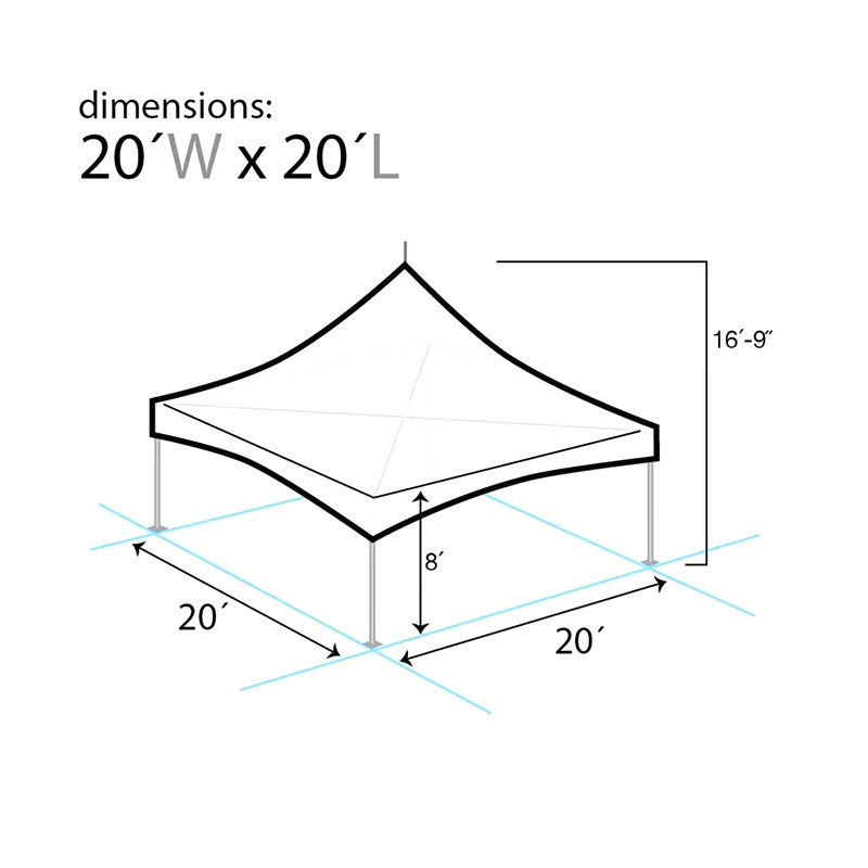 (6x6m) Aluminium Pinnacle 20