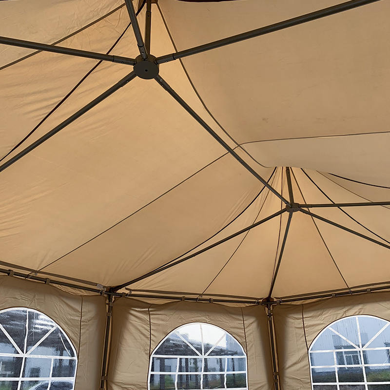 5x6,8m tradisjonell åttekantet pagode vanntett PVC festpaviljong lysteltelt