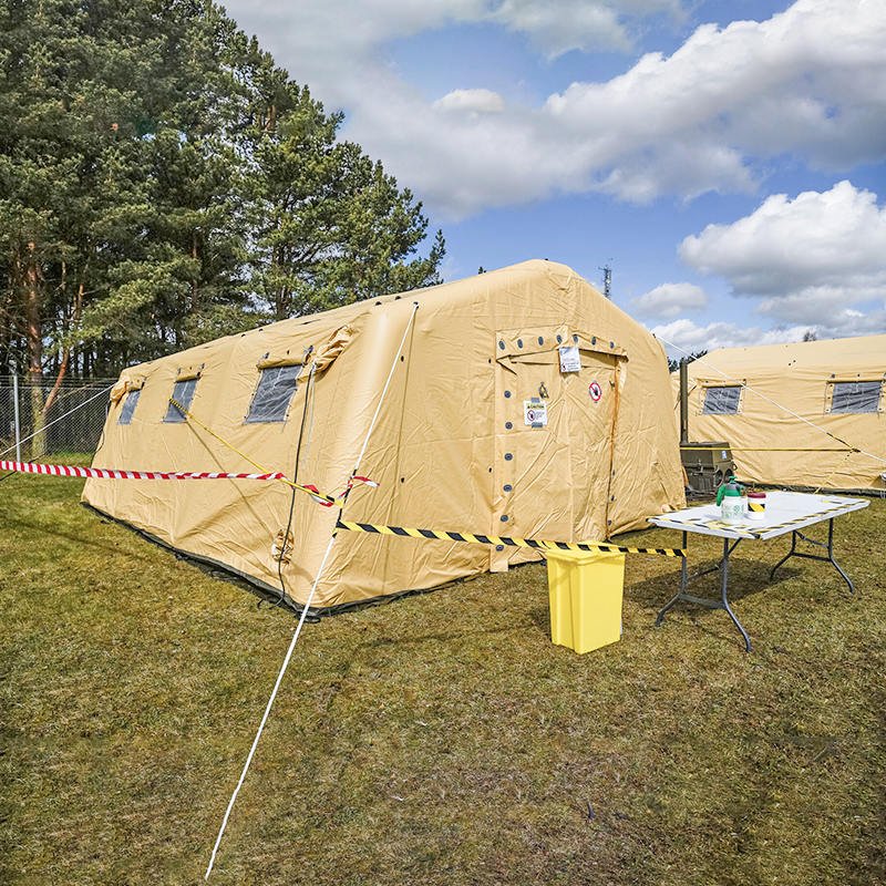 Lavtrykk 5,6 x 7,55 m flerbruks oppblåsbart oppblåsbart telt med middels raskt utplassering