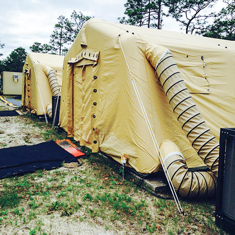 Lavtrykk 5,6 x 7,55 m flerbruks oppblåsbart oppblåsbart telt med middels raskt utplassering