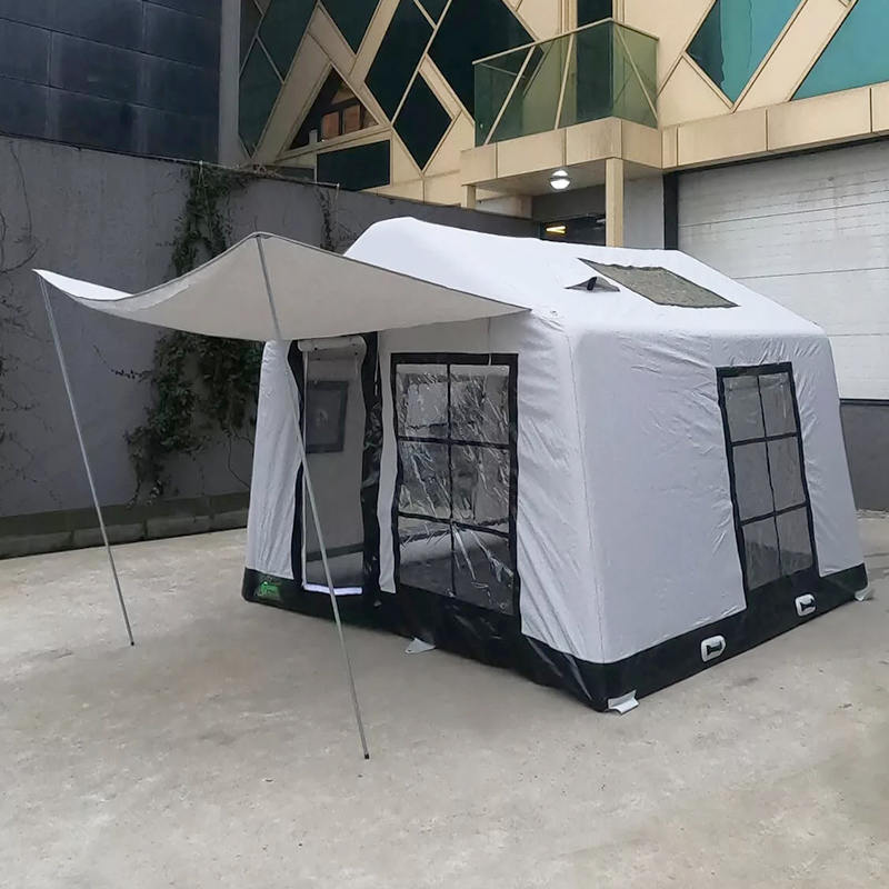 8-10 personer fire sesonger glamour Brannsikkert og antibakterielt oppblåsbart campingtelt