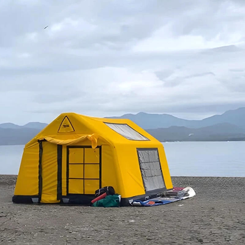 8-10 personer fire sesonger glamour Brannsikkert og antibakterielt oppblåsbart campingtelt