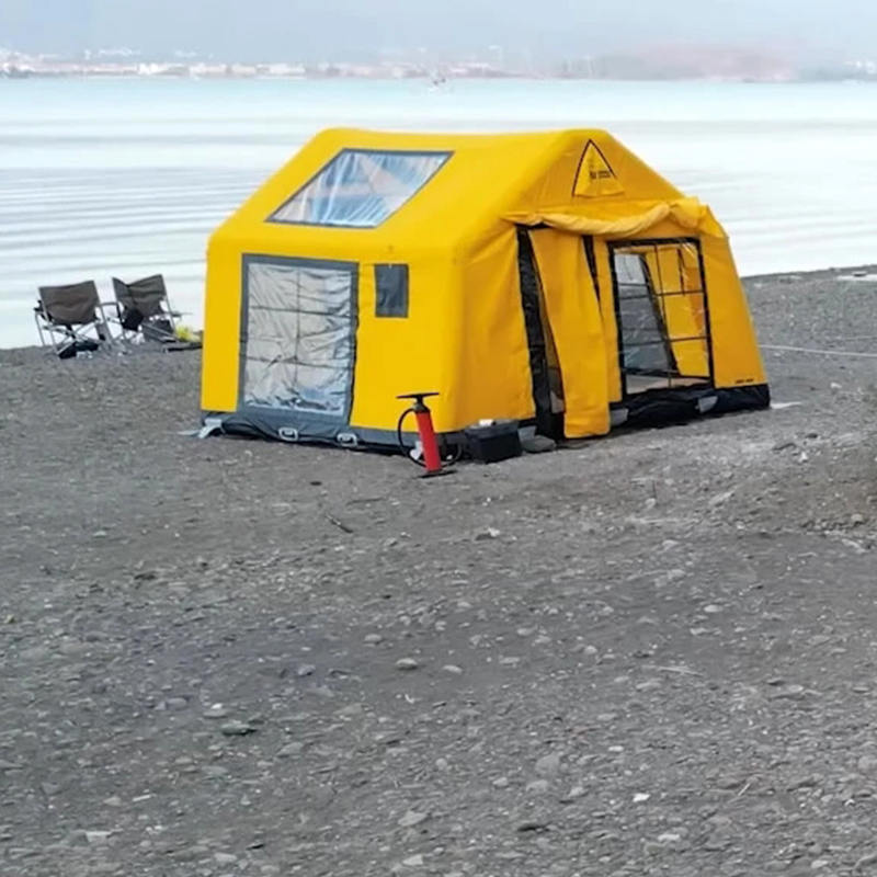 8-10 personer fire sesonger glamour Brannsikkert og antibakterielt oppblåsbart campingtelt