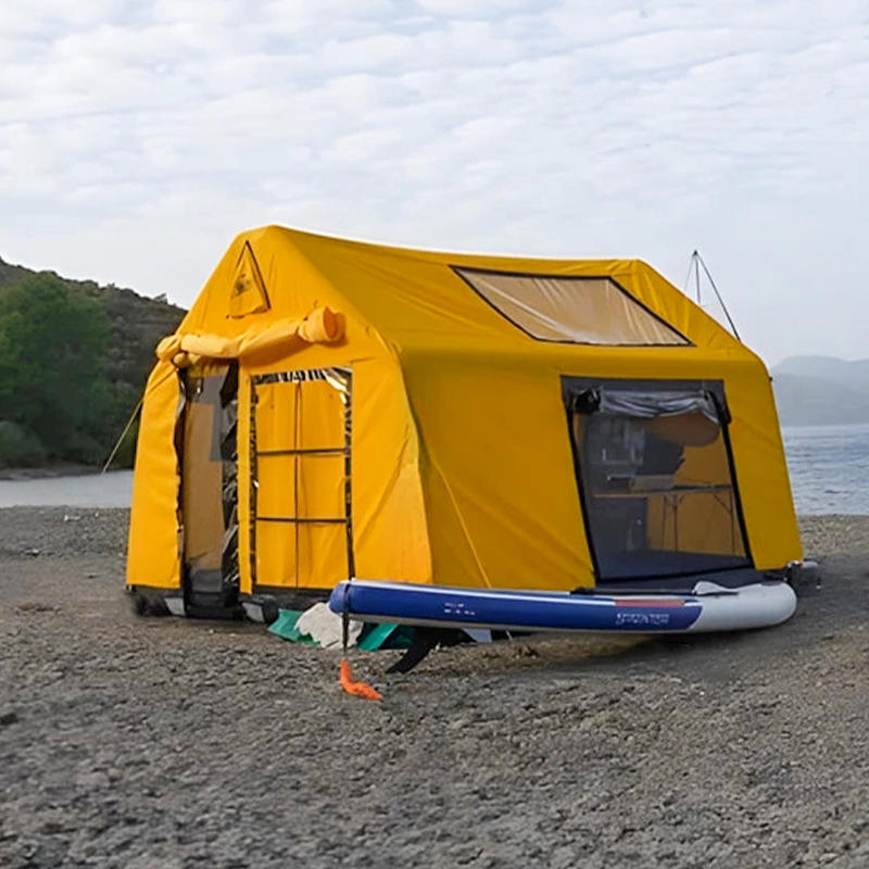 8-10 personer fire sesonger glamour Brannsikkert og antibakterielt oppblåsbart campingtelt