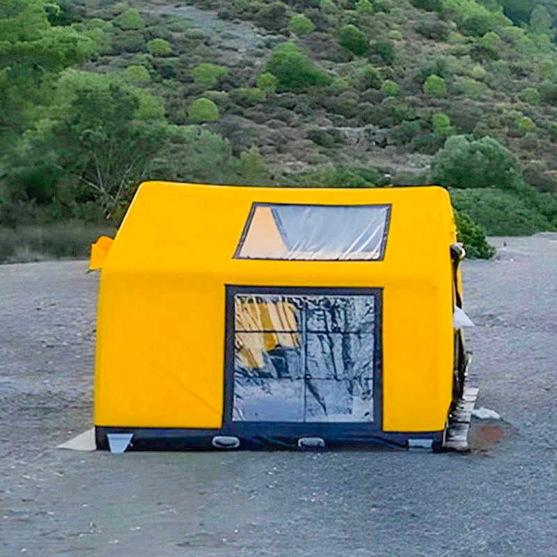 8-10 personer fire sesonger glamour Brannsikkert og antibakterielt oppblåsbart campingtelt