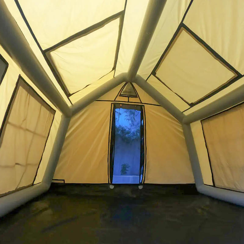 8-10 personer fire sesonger glamour Brannsikkert og antibakterielt oppblåsbart campingtelt