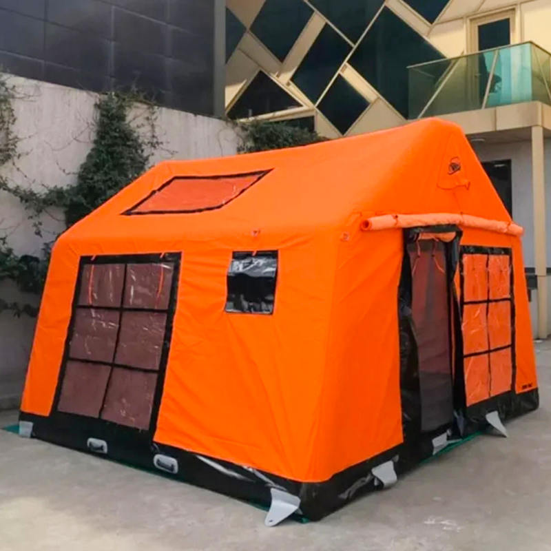 8-10 personer fire sesonger glamour Brannsikkert og antibakterielt oppblåsbart campingtelt