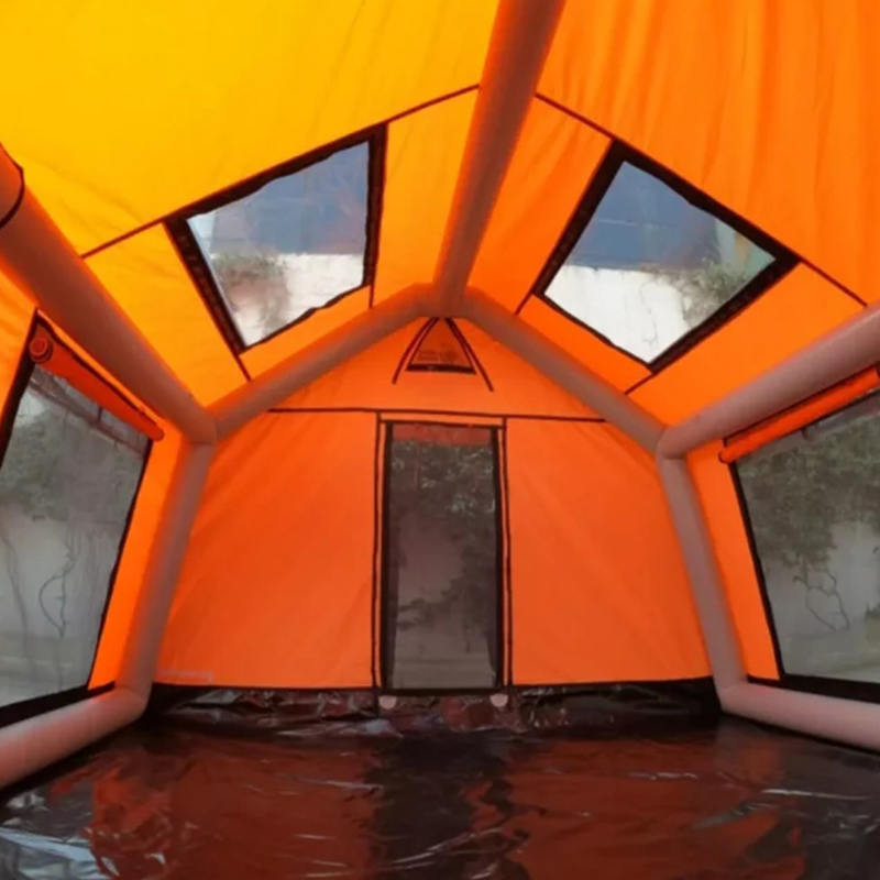 8-10 personer fire sesonger glamour Brannsikkert og antibakterielt oppblåsbart campingtelt