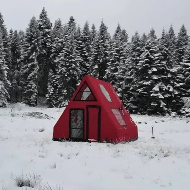 8-10 personer fire sesonger vanntett oppblåsbart lufttelt for camping