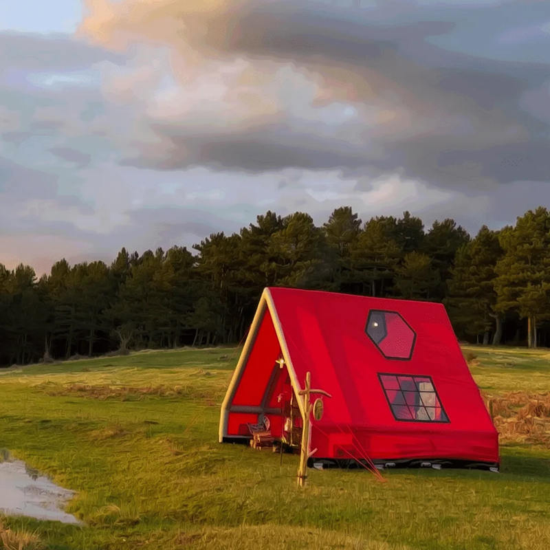 8-10 personer fire sesonger vanntett oppblåsbart lufttelt for camping