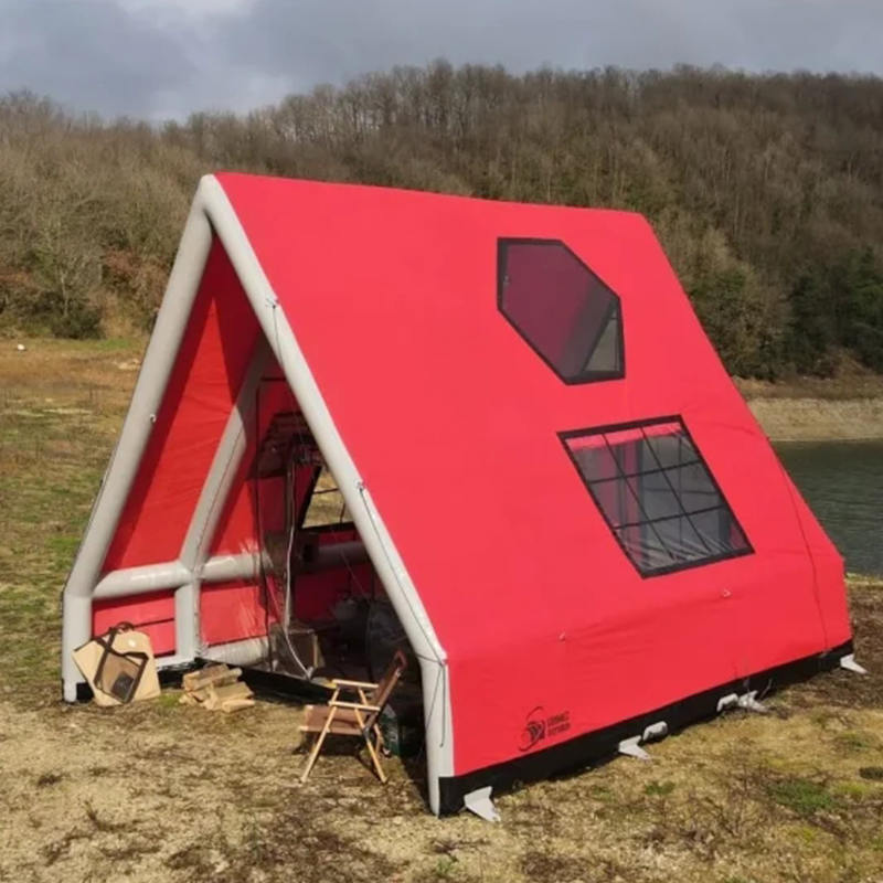 8-10 personer fire sesonger vanntett oppblåsbart lufttelt for camping