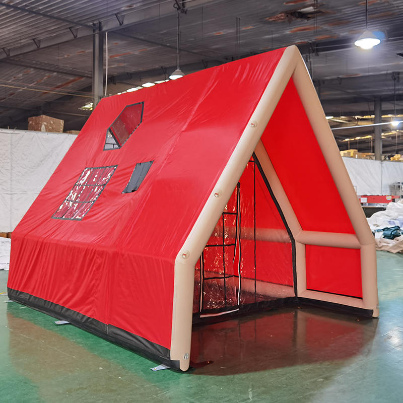 8-10 personer fire sesonger vanntett oppblåsbart lufttelt for camping