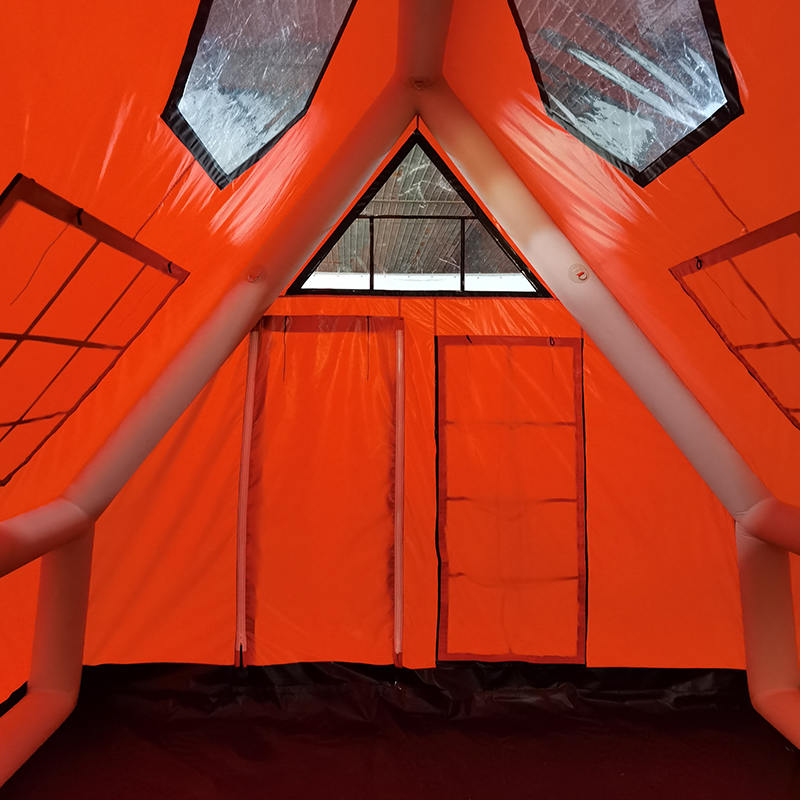 8-10 personer fire sesonger vanntett oppblåsbart lufttelt for camping