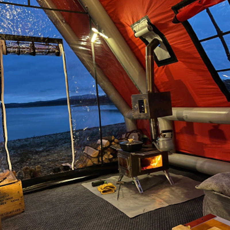 8-10 personer fire sesonger vanntett oppblåsbart lufttelt for camping